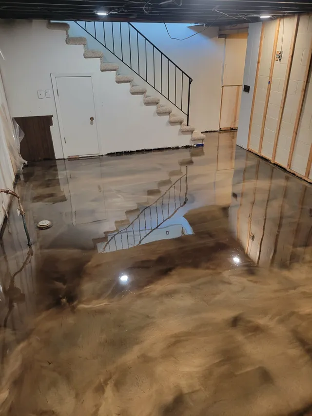 Metallic epoxy flooring in Sleepy Eye, Minnesota